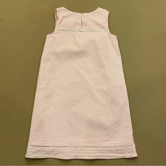 Vineyard Vines Pink & White Seersucker Sleeveless Dress Size 14 - Picture 4 of 11
